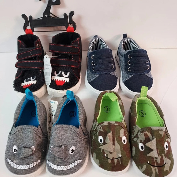 Lot of 4 Baby Boy Size 3 Shoes - Picture 1 of 9